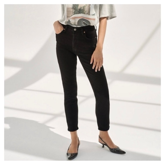 Denim Forum Denim - DENIM FORUM • Yoko High Rise Slim in Stay Black • 26